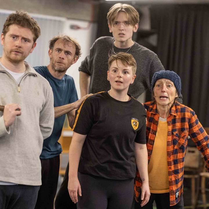 Niall Ransome, Michael Hugo, Eliza Blair, Joanna Holden, Patrick Dineen Pinocchio Hull Truck Theatre 2023
